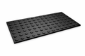 300x600mm heavy-duty black polymer TGSI hazard tile with raised tactile studs and peel & stick backing.